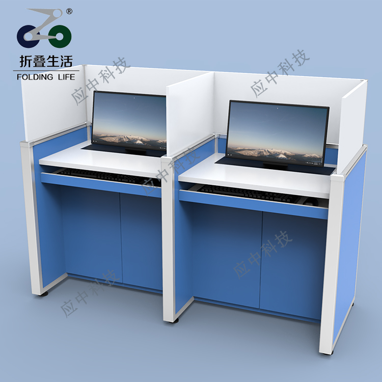 E字型液晶屏升降屏風(fēng)升降電腦桌
